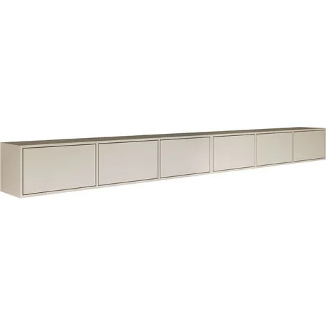 Selsey Framme – Mobile TV sospeso con sei ante a ribalta 300 cm, grigio cashmere