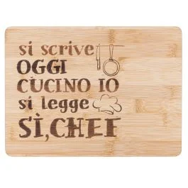 Tagliere in bambù 27x20 cm, Si scrive si legge