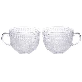 Set 2 tazze jumbo 440 ml in vetro,  Imperial