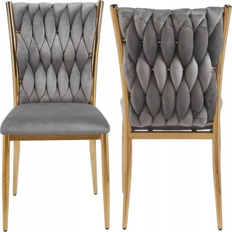 Poltrona in velluto grigio Riviera 91 K37-FX (G)