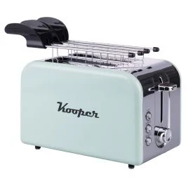 Tostapane 2 aperture 700-850 W, con pinze, acquamarina, Kooper