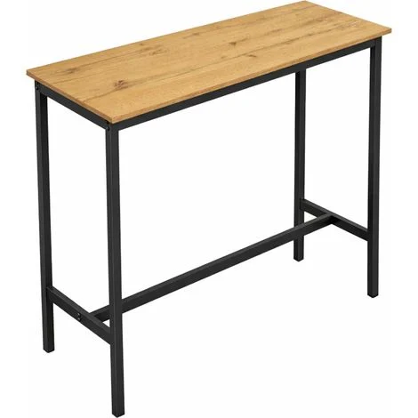 Tavolo da loft stretto in rovere per cucina, sala da pranzo, consolle industriale 100x40x90 BEGRYF