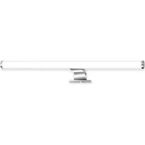 Briloner BASU Lampada LED per specchio da bagno, montaggio 2 in 1, protezione dagli spruzzi d'acqua IP44, con pinze, da avvitare, cromato, 50 x 9,5 x 5 cm