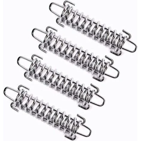 4 pezzi Molla per vela ombreggiante, Molla tenditore per vela ombreggiante, Molla di tensione per vela ombreggiante, Molla di tensione per tenda da campeggio, Anello di corda a molla in acciaio per te