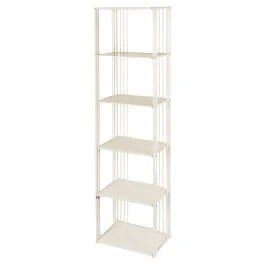 Scaffale 6 ripiani in ferro 45x31xh.175 cm, avorio, Esté