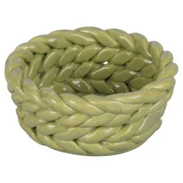 Cestino multiuso in ceramica, verde salvia, 4 Toni