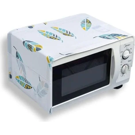 [NON UTILIZZATO] Four à micro-ondes four multifonction Housse anti-poussière Housse anti-graisse avec protection de cuisine de poche (motif plume) 85cm×35cm(Cache-poussière uniquement)