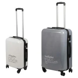 Set 2 valigie rigide, 4 ruote girevoli 360°, Victionary