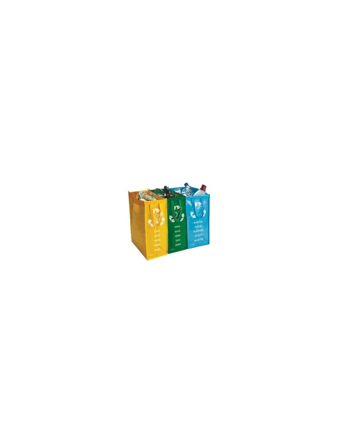 ECOBORSA GIALLA/VERDE/BLU SET PZ.3