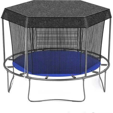 Telo ombreggiante per trampolino, 244 cm, protezione solare per trampolino, resistente ai raggi UV, tetto parasole per trampolino a 6 pali, accessori per trampolino