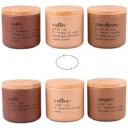 Set 3 barattoli sale, zucchero e caffè 500 ml, Victionary Chocolate