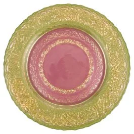 Sottopiatto, oro rosa e verde