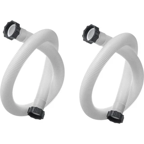 Confezione da 2 tubi di ricambio per filtro per piscina Intex 29060E, diametro 38 mm, tubo di ricambio lungo 150 cm con dadi