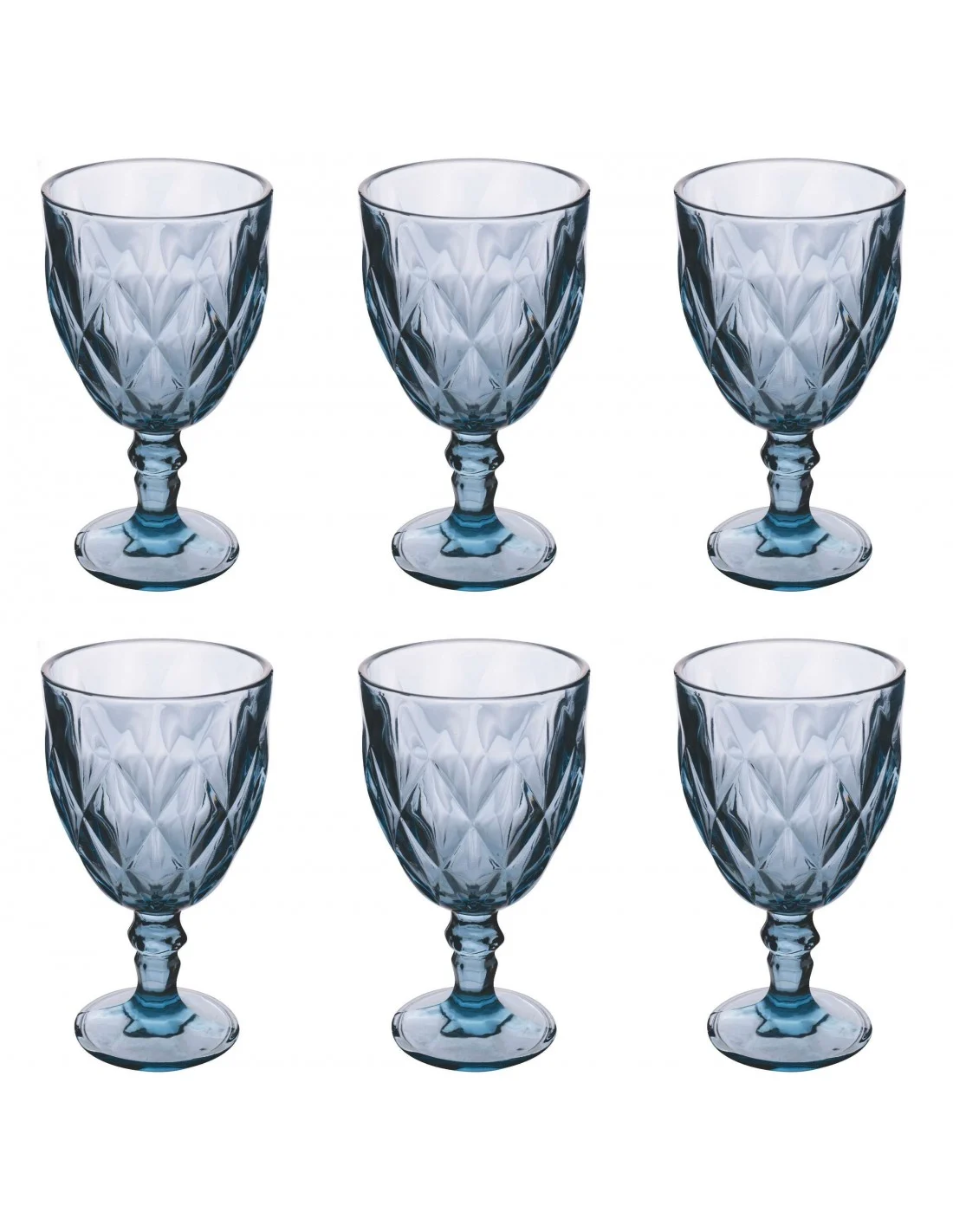 ELIZABETH SET 6 CALICI 340ML BLU