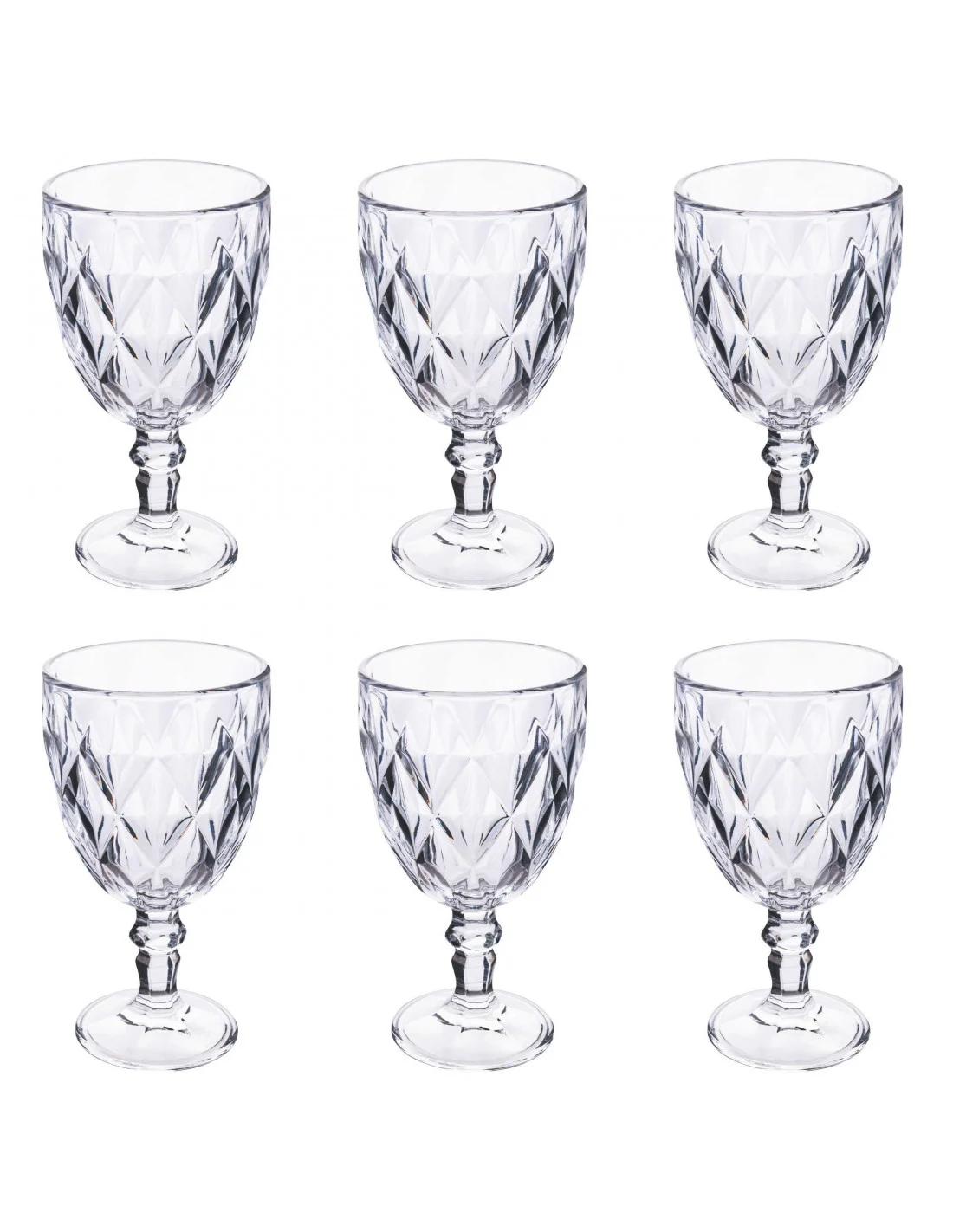 ELIZABETH SET 6 CALICI 340ML TRASPARENTI