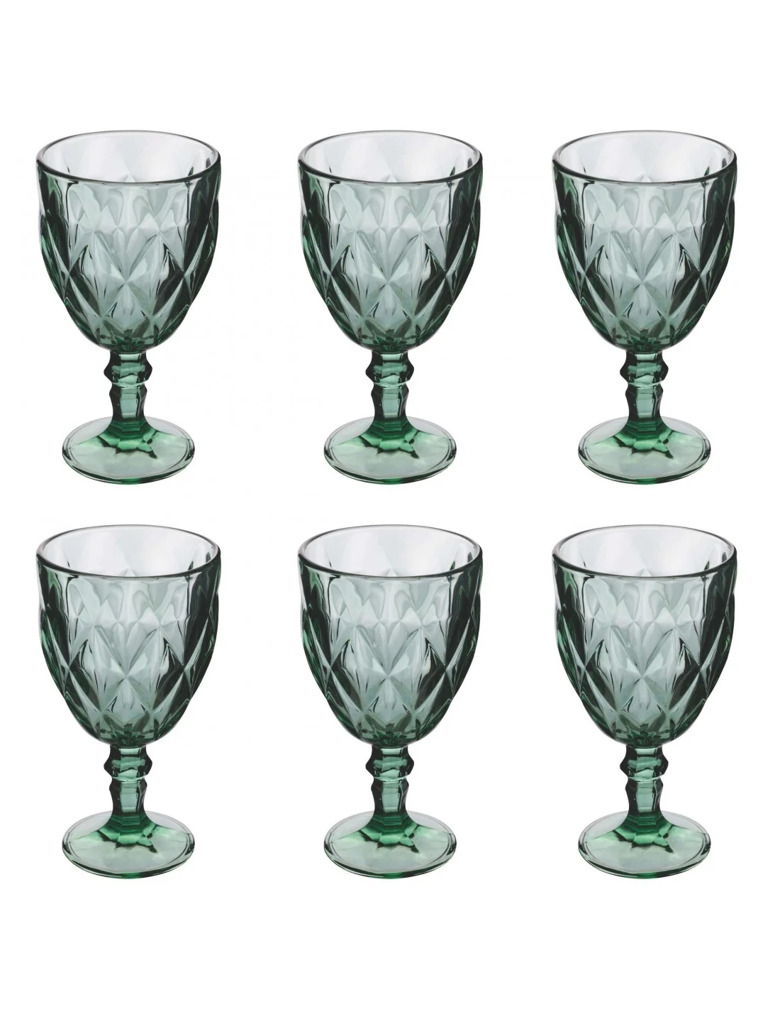 ELIZABETH SET 6 CALICI 340ML VERDE