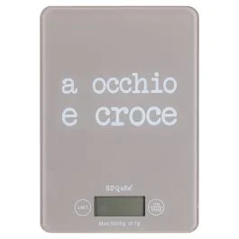Bilancia da cucina digitale 5Kg, top in vetro temperato, S.P.Q.eRe
