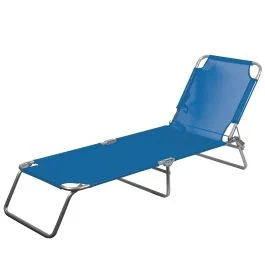 Lettino mare in alluminio, richiudibile, blu, Viareggio Esté