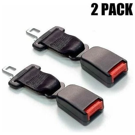 Confezione da 2 prolunghe per cintura di sicurezza, prolunga per cintura di sicurezza per auto, fibbia per cintura di sicurezza da 23 cm