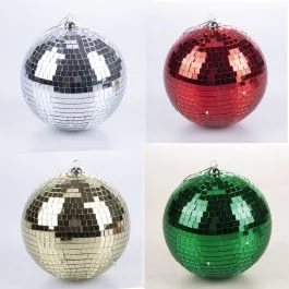 Palla natalizia disco ball 12 led a batteria, Santa's House