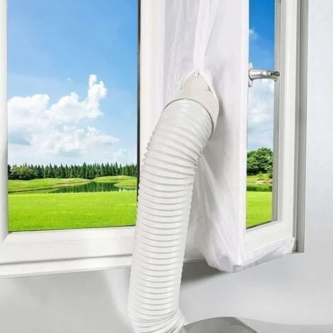 Tessuto sigillante da 300 cm per finestre e porte di condizionatori. Kit di sigillatura per condizionatori portatili. Isolamento e raffreddamento. Installazione semplice e pratica.