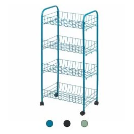 Carrello da cucina 4 ripiani con ruote