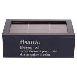 Scatola porta tè e tisane, blu navy, Victionary
