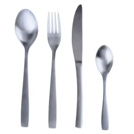 Set 24 posate silver satinato, Manhattan Sibilla