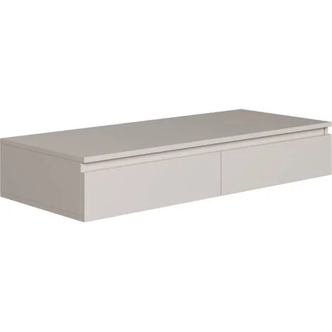 Selsey BEMMI -Tocador con scrivania e 2 cassetti -120 cm -greige