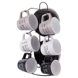 Set 6 tazzine caffè 100 ml con stand, S.P.Q.eRe