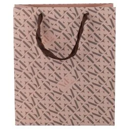 Busta regalo media in carta 22x10x26 cm, mocha mousse, Monogram