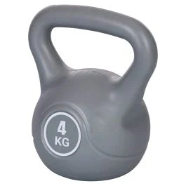 Kettlebell 4 Kg, per allenamento, grigio, FitLover
