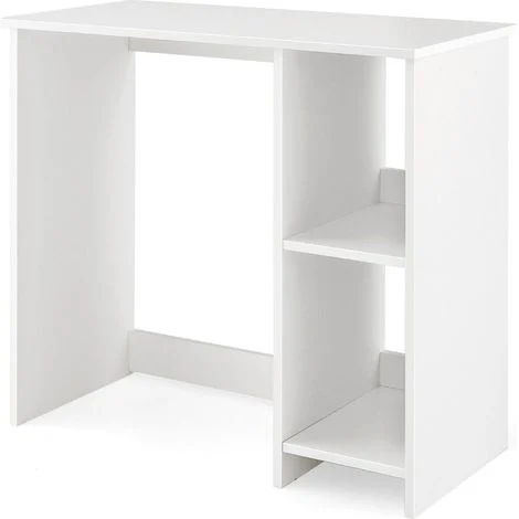 Piccola scrivania con 2 scomparti tavolo per computer tavolo da ufficio tavolo per pc 80 x 40 x 74 cm bianco 88303323 88303323 88303323 88303323