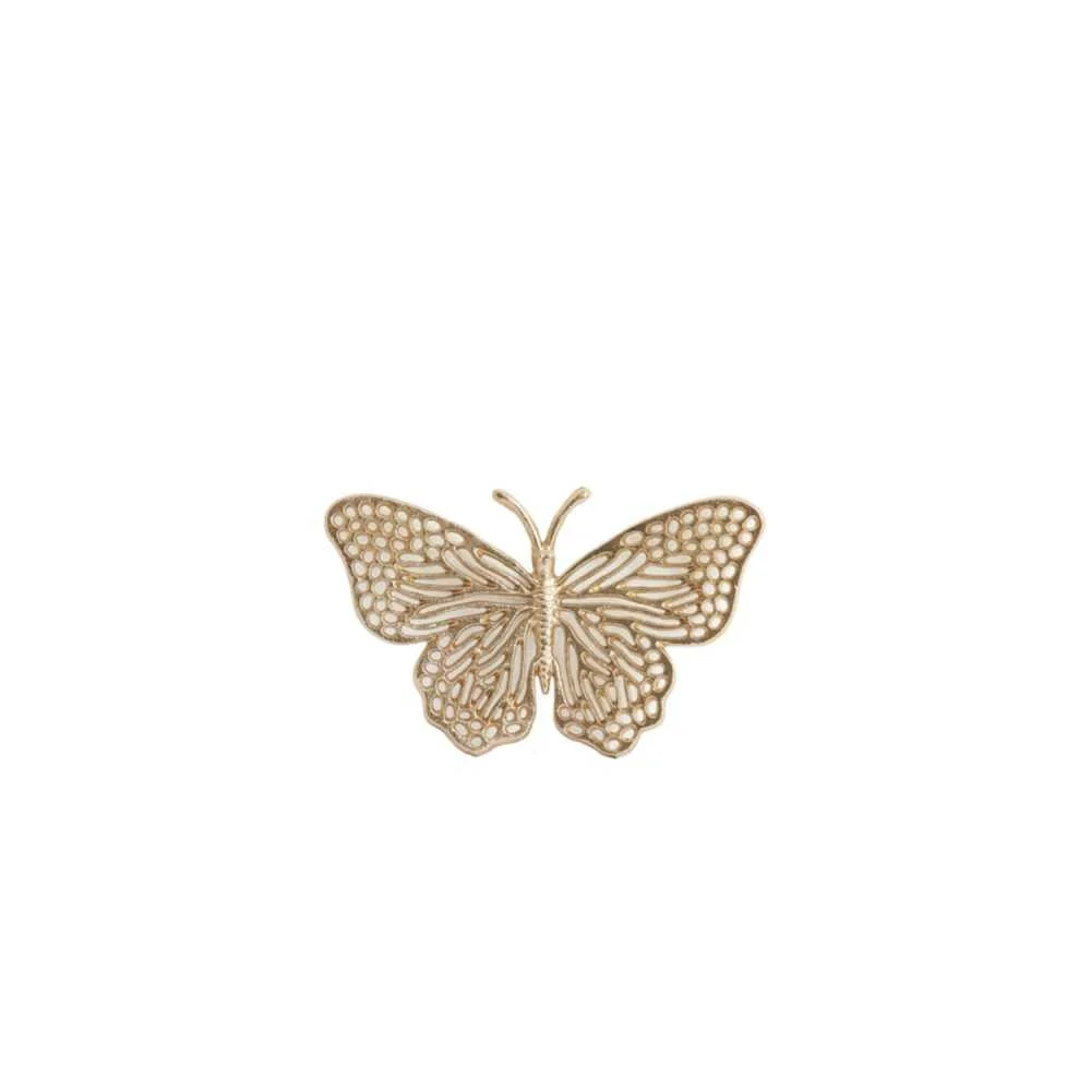 Farfalla Decorativa in Metallo Dorato 26x16x6 cm