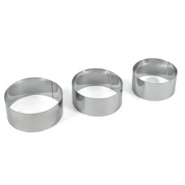 Set 3 coppapasta in acciaio inox 6/7/8 cm, SìChef