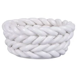 Cestino multiuso in ceramica, bianco, 4 Toni