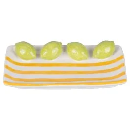 Piattino decorativo in ceramica, design limone, Fruit Life
