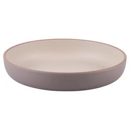 Piatto fondo in plastica finitura matt, beige, Sibilla