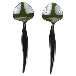 Set 2 posate per insalata, verde, La Cucina
