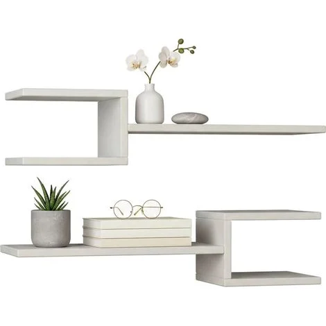 Mensola Domingo, un Ripiano, 75x22x18h cm Bianco