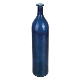 Vaso arredo blu in vetro riciclato h. 54 cm, Florencia Sibilla