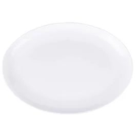 Piatto portata ovale in vetro, bianco, Sibilla