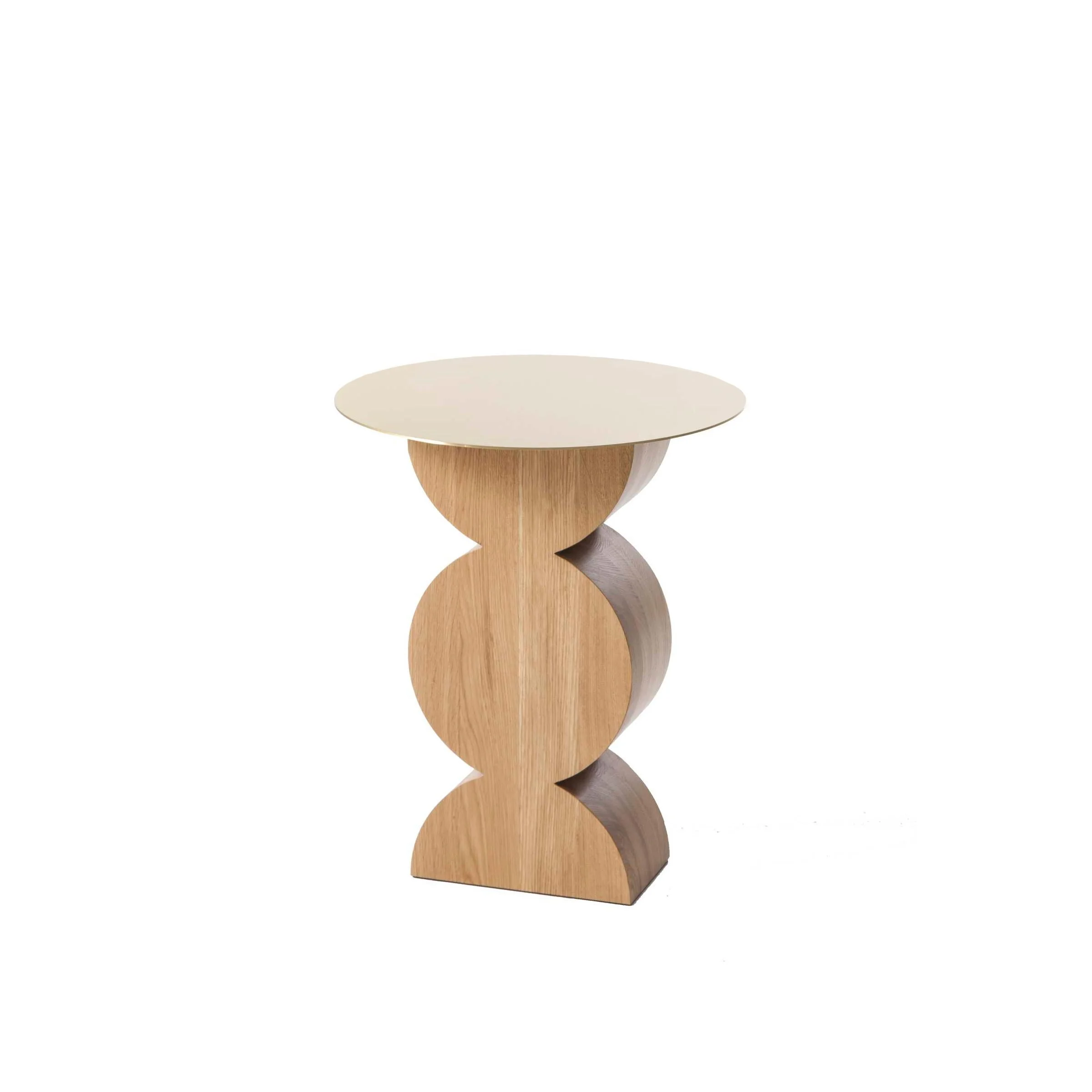 Tavolino in Ottone e Legno CONSTANTIN, disegnato da Studio Simon per Cassina