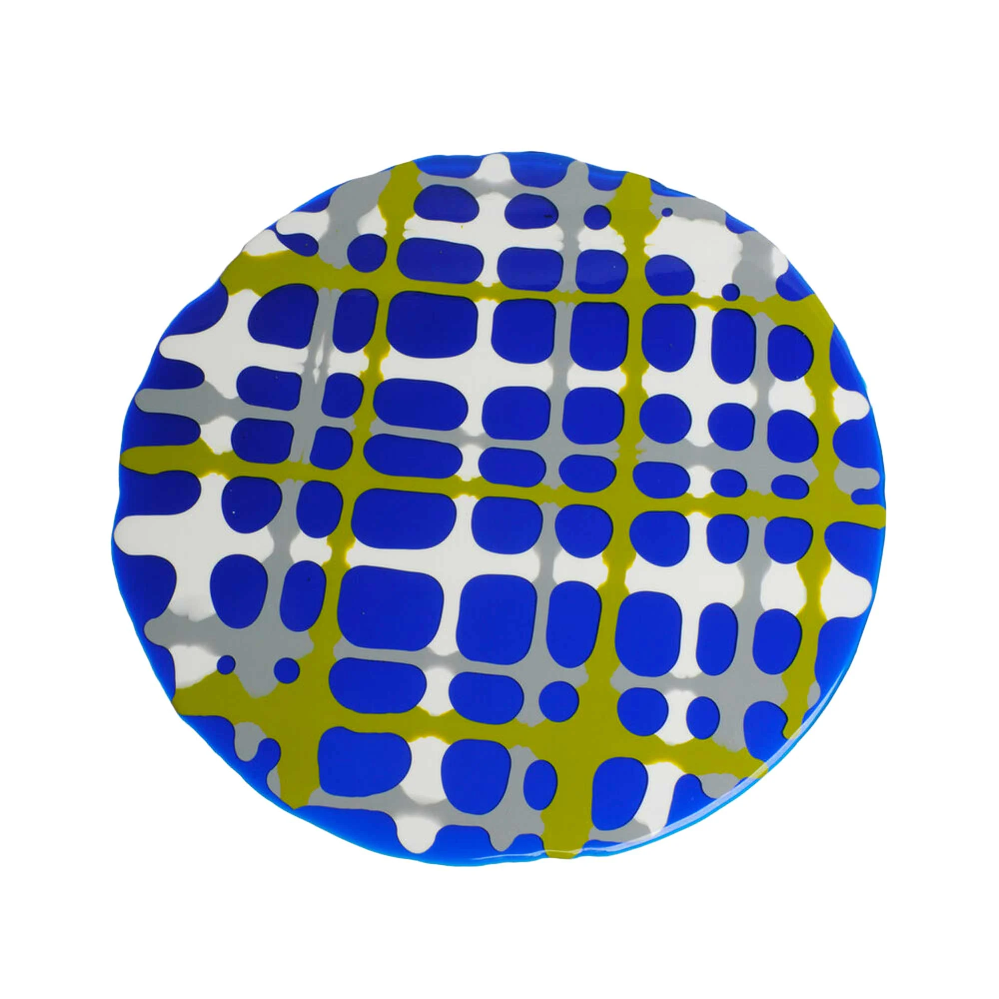 Tovaglietta in Resina TARTAN Blu Verde Set da Quattro di Paola Navone per Corsi Design