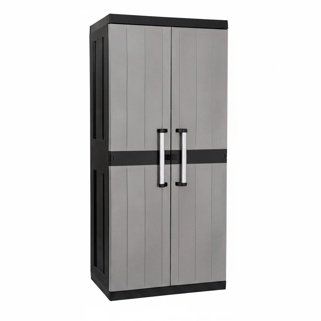 Toomax Armadio 2 Ante Garage Mega Utility Cabinet – Mobile Porta Attrezzi con 4 Ripiani Regolabili