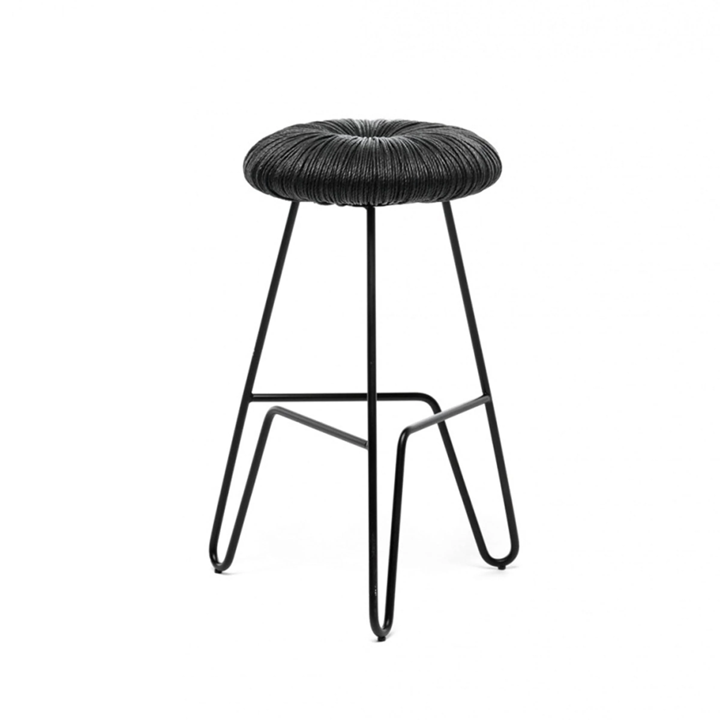 Sgabello Alto DONUT ALL BLACK di Alessandra Baldereschi per Mogg