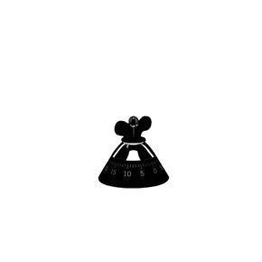 Alessi Kitchen Timer Contaminuti  Nero– Timer da Cucina Meccanico Pratico e Preciso