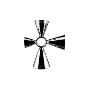 Alessi Misurino Cocktail Tending Box in Acciaio – Jigger con 4 Misure per Mixology