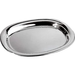 Alessi Piatto da Portata in Acciaio Lucido 42 x 35 Cm – Vassoio Elegante per Servizio Tavola