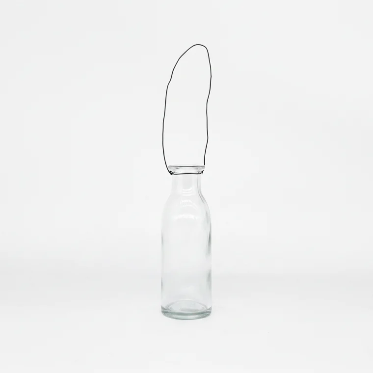 Arpimex AR-Bottiglina Vetro Filo Metallico H13,1cm D4cm